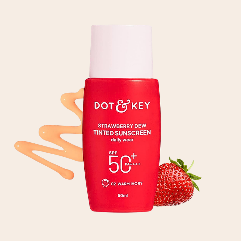 Dot & Key Strawberry Dew Tinted Sunscreen SPF 50+ PA++++ (02 Warm Ivory) 50ml