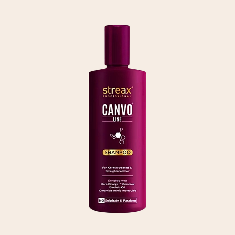 Streax Professional Canvo Line Shampoo Keratin-Treated & Straightened Hair 300ml