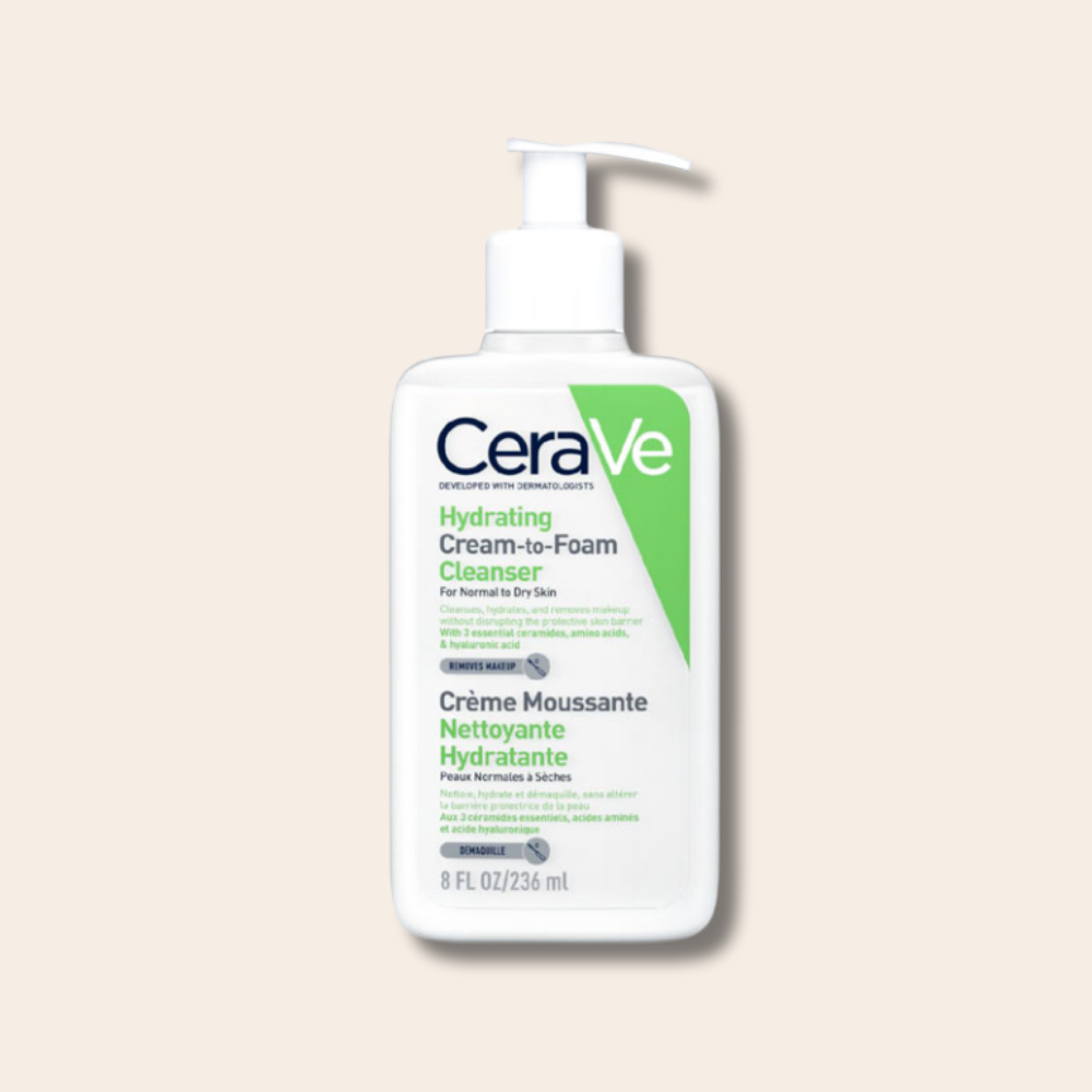 Cerave Hydrating Cream To Foam Facial Cleanser Normal to Dry Skin 87ml