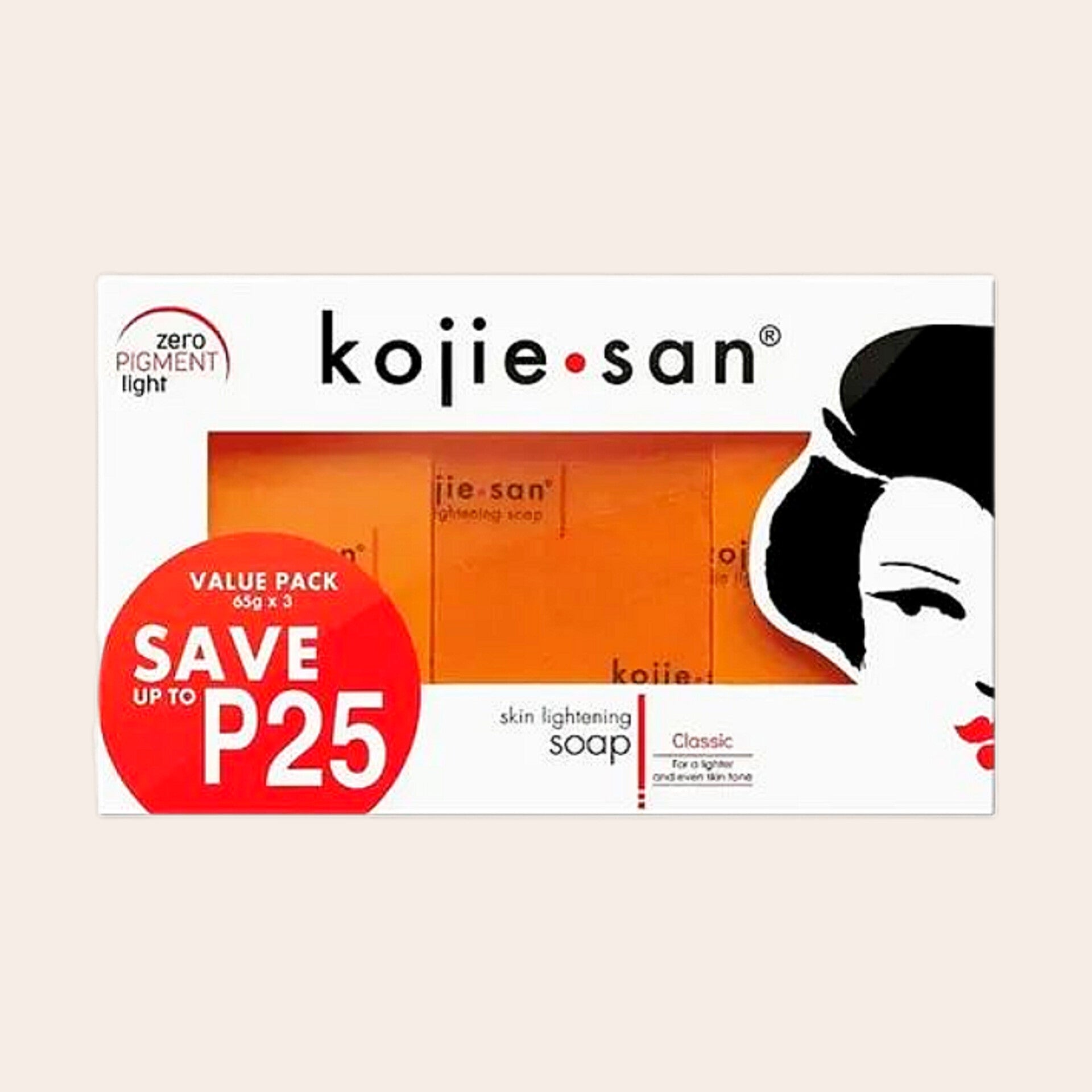 Kojie San Skin Lightening Kojic Acid Soap 65gm x3 Set