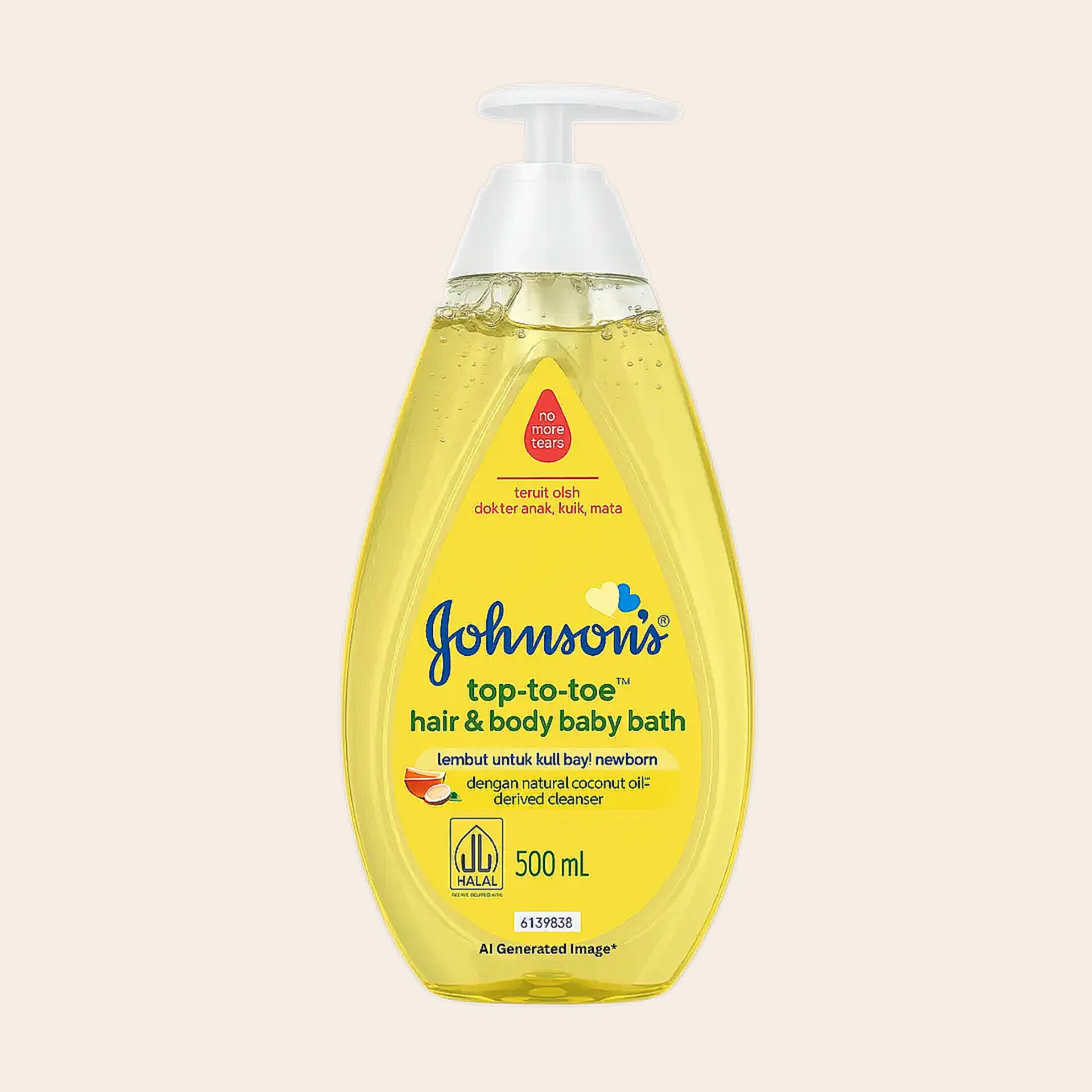 Johnson's Top-To-Toe Hair & Body Baby Bath 500ml