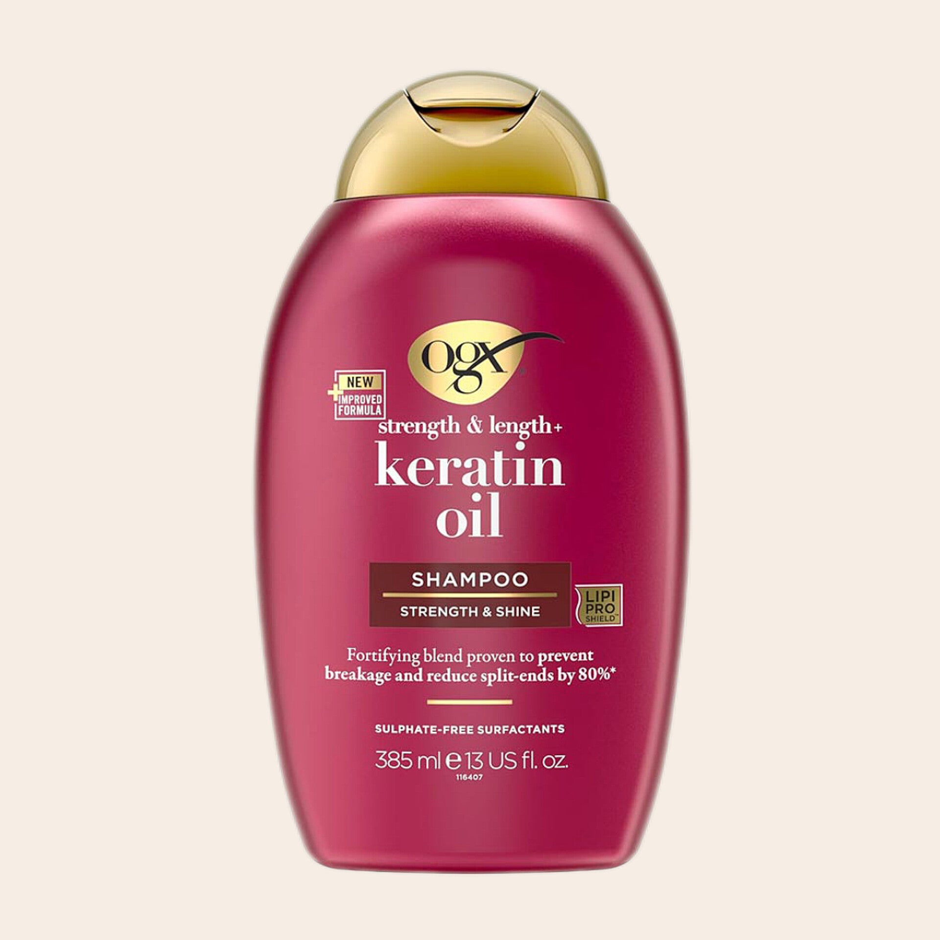 OGX Strength & Length Keratin Oil Shampoo 385ml