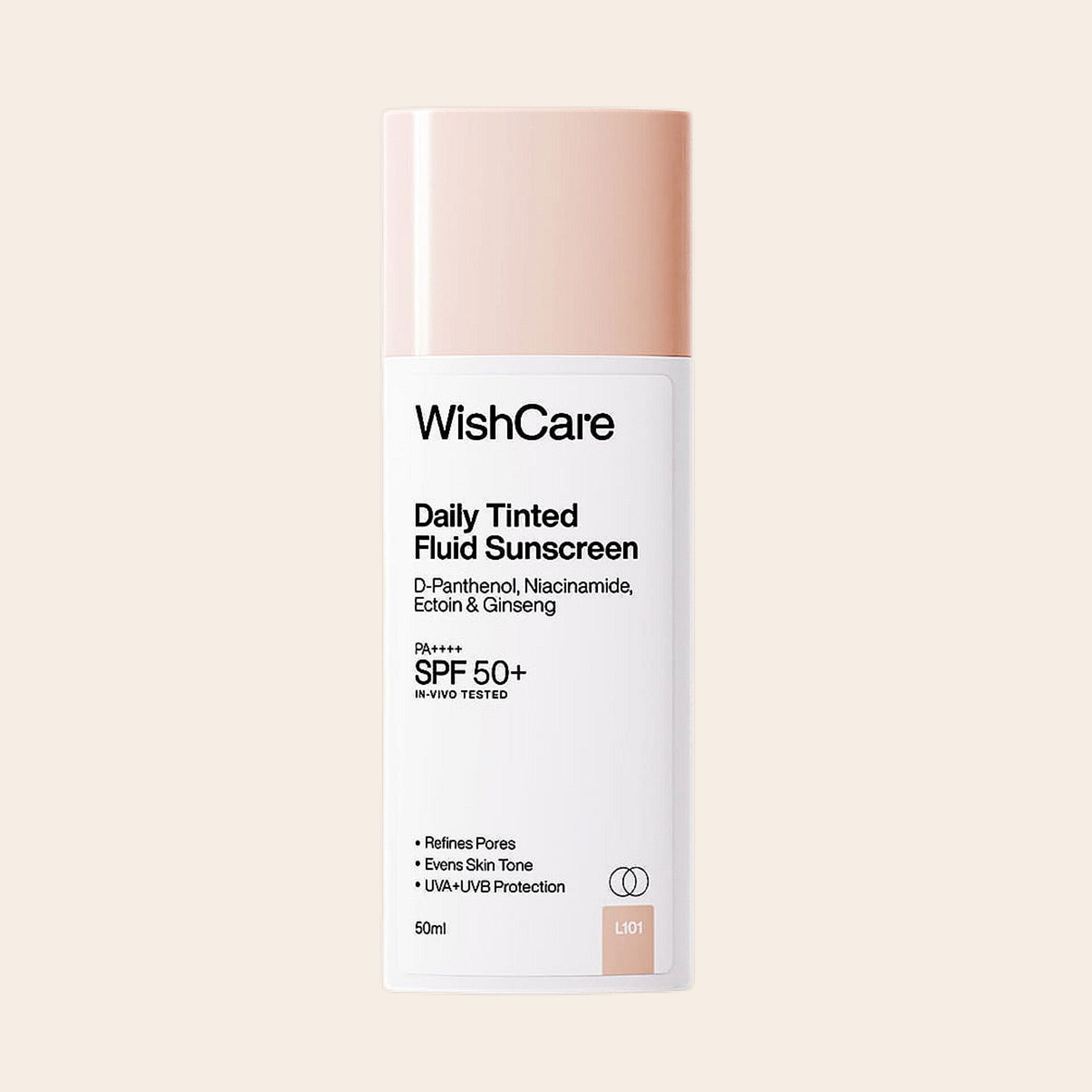 WishCare Daily Tinted Fluid Sunscreen SPF 50 PA++++ 50ml