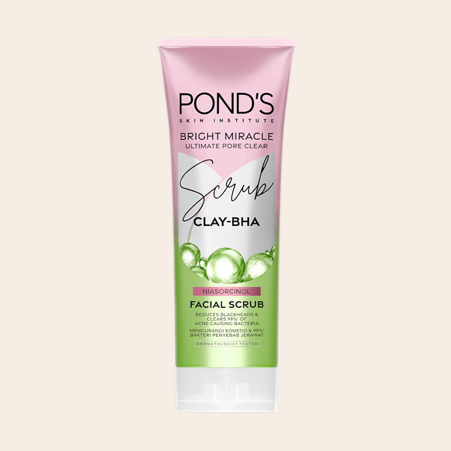 Pond's Bright Miracle Ultimate Pore Clear Clay-BHA Facial Scrub 100gm