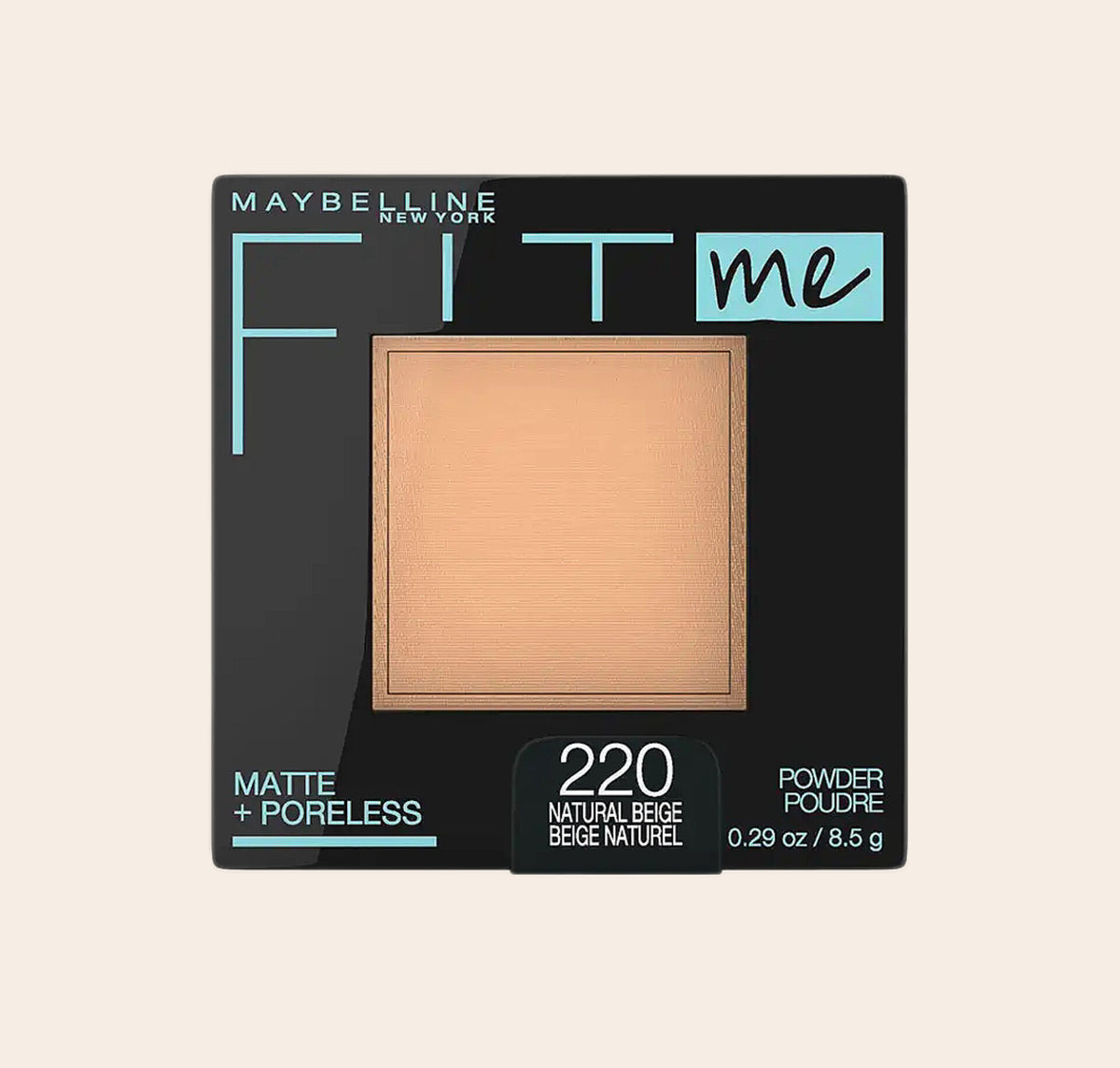 Maybelline New York Fit Me Matte & Poreless Pressed Powder – 220 Natural Beige