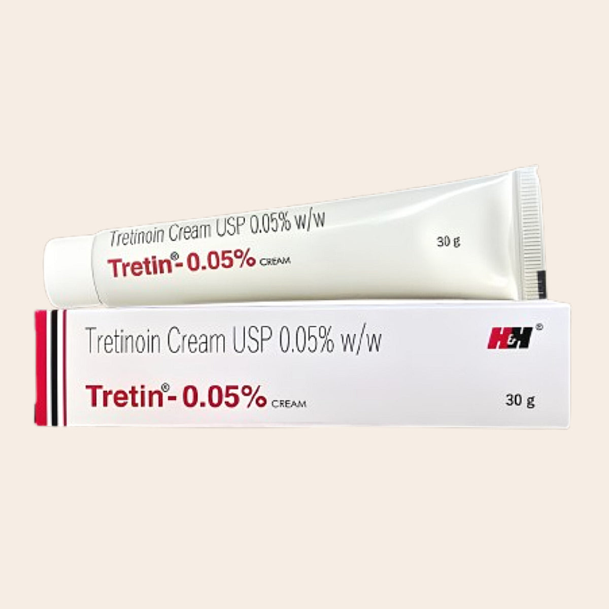 H&H Tretinoin Tretin 0.05% Cream USP 30gm
