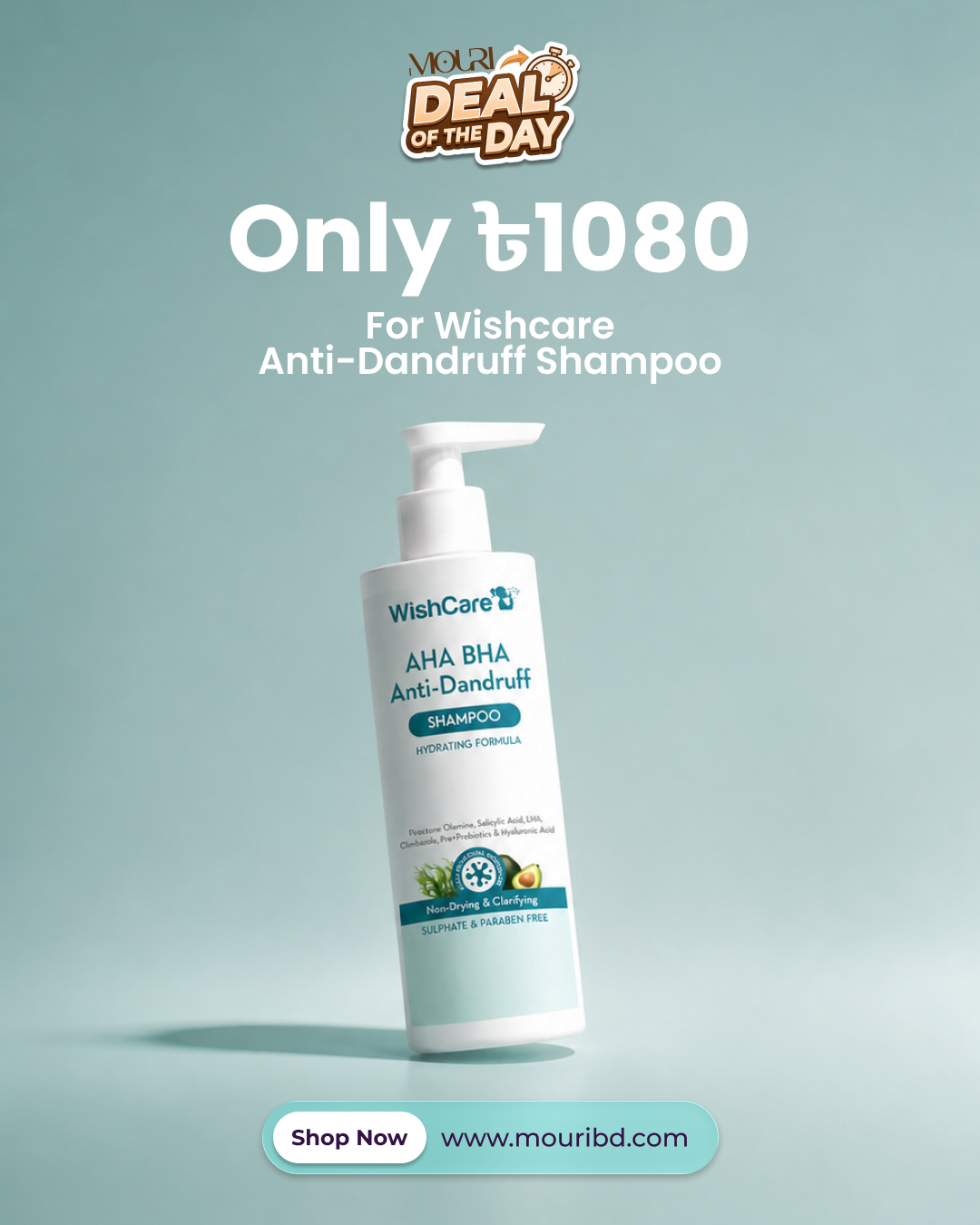 WishCare AHA BHA Anti-Dandruff Shampoo