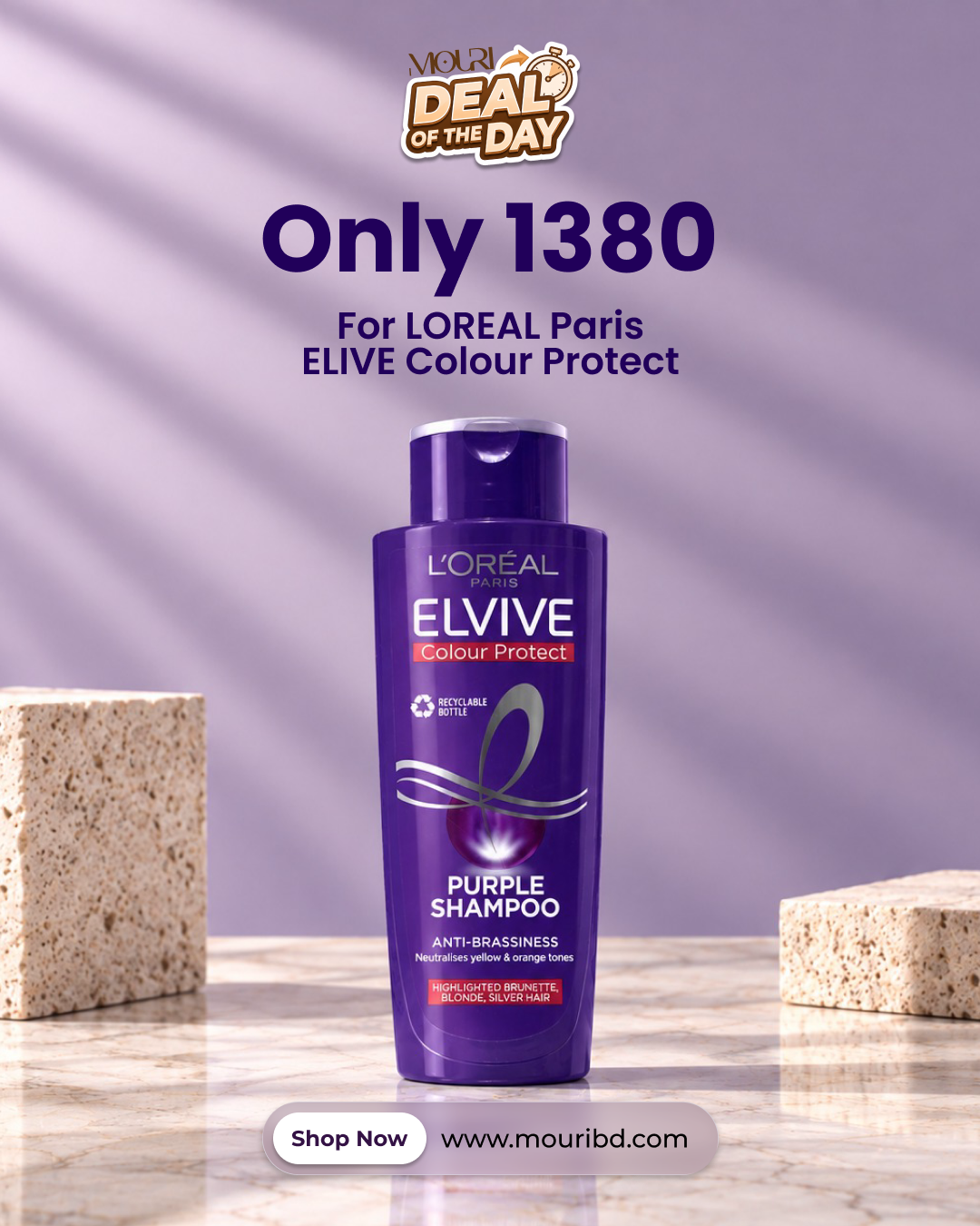 L'Oreal Paris Elvive Colour Protect Anti-Brassiness Purple Shampoo 200ml