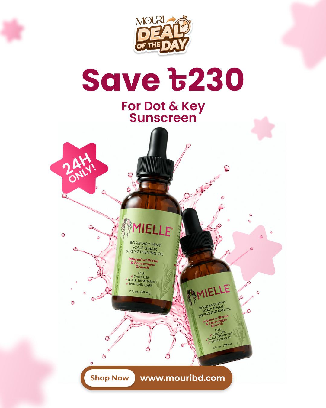 Mielle Rosemary Mint Scalp & Hair Strengthening Oil 59ml