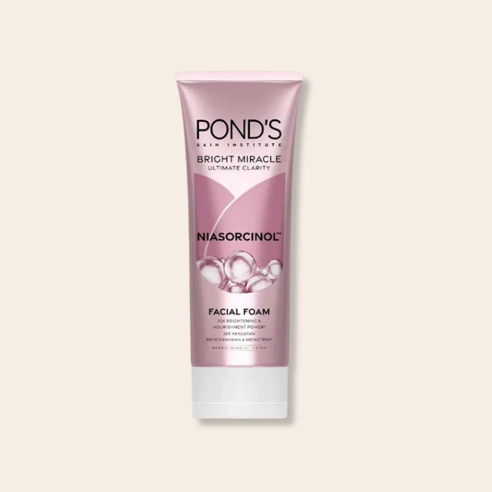POND'S Bright Miracle Foam Facial Cleanser with Niasorcinol Anti-Stain 100g