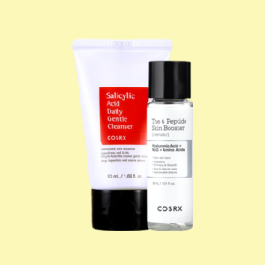 COSRX Salicylic Acid Daily Gentle Cleanser 50ml  & COSRX The 6 Peptide Skin Booster Serum 30ml