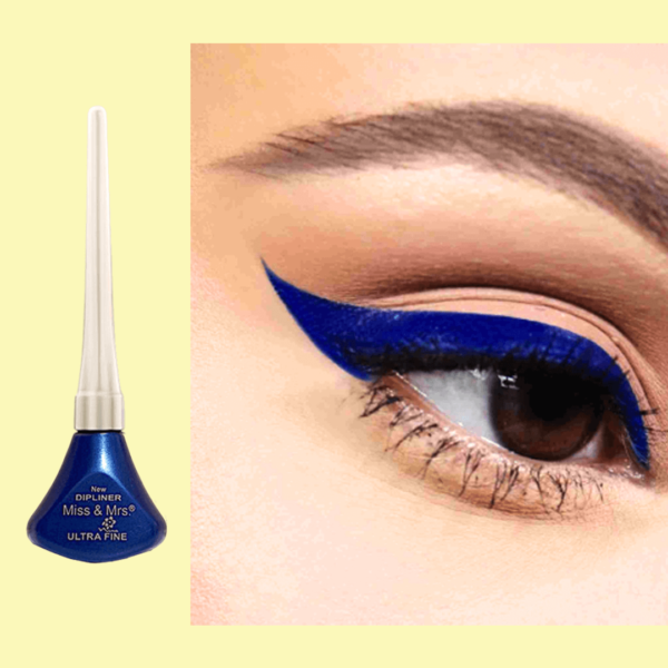Miss & Mrs Ultra Fine Dipliner Eyeliner – Blue 4.5ml - Image 2
