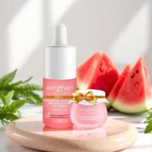 Dot and Key Watermelon 10% glycolic Face Serum 30ml & Watermelon Superglow Matte Moisturiser 15ml