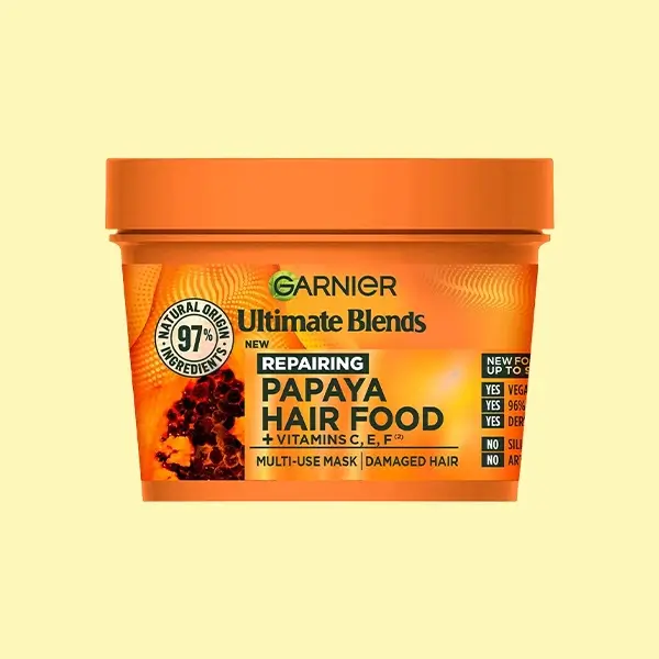 Garnier Ultimate Blends Repairing Hair Food Papaya & Amla 3 In 1 Damaged Hair Mask 390ml