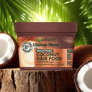 Garnier Ultimate Blends Smoothing Hair Food Coconut & Macadamia 3 In 1 Frizzy And Unruly Hair Mask 390ml