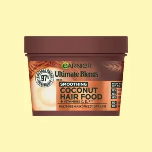 Garnier Ultimate Blends Smoothing Hair Food Coconut & Macadamia 3 In 1 Frizzy And Unruly Hair Mask 390ml
