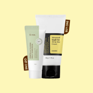 Iunik Centella Calming Daily Sunscreen SPF 50+ PA++++15ml & Cosrx Advanced Snail 92 All In One Cream Tube 50g