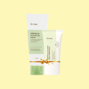 iUNIK Centella Calming Gel Cream ,Daily Sunscreen(60ML,60ML)