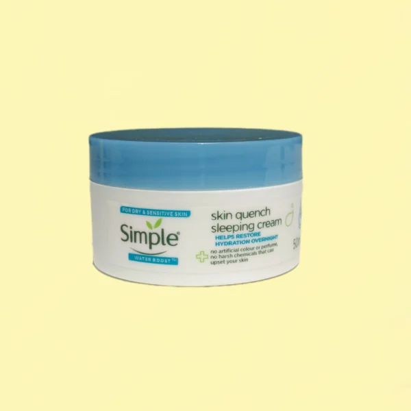 Simple Water Boost Skin Quench Sleeping Cream