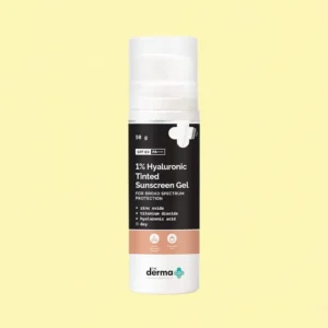 The Derma Co 1% Hyaluronic Tinted Sunscreen Gel 50g