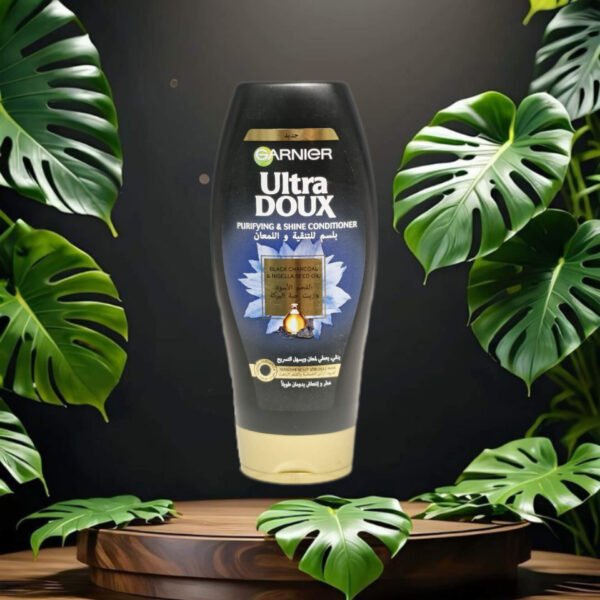 Garnier Ultra Doux Black Charcoal & Nigella Seed Oil Purifying & Shine Conditioner - 400ml