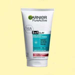 Garnier Pure Active 3 in 1 Clay Wash Scrub & Mask For Oily Skin 150mL