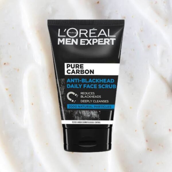 L'Oréal Paris Men Expert Pure Carbon Anti-Blackhead Daily Face Scrub 100 ml - Image 2