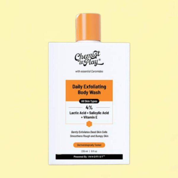 Chemist At Play Exfoliating Body Wash 4% Lactic acid + salicylic Acid + vitamin E 236ml