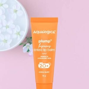 "Aqualogica Coral Slush Plump+ Luscious Tinted SPF 20+ Lip Balm with Mango & Hyaluronic Acid - 10g "