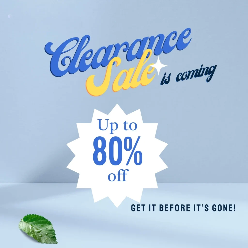 Clearance Sale announcements
