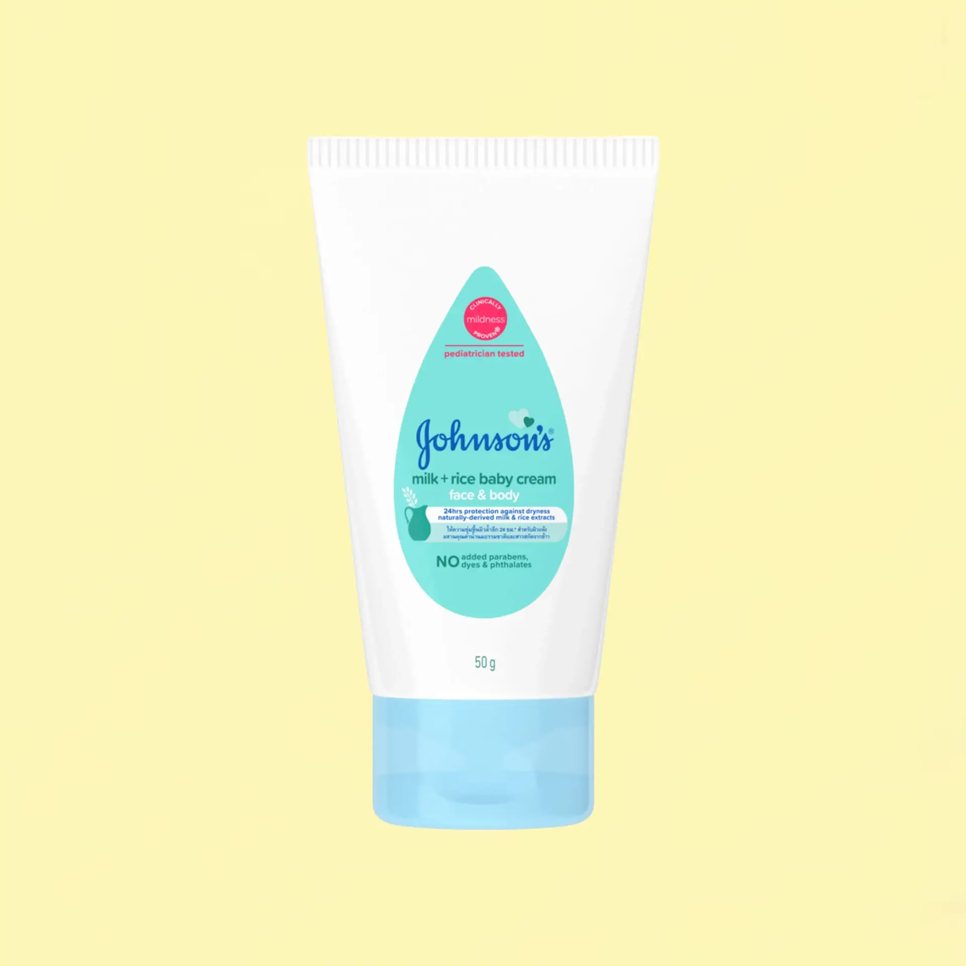 Johnson's Baby Milk and Rice Cream 50g